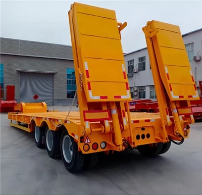 80TONS 로우 베드 반 트레일러